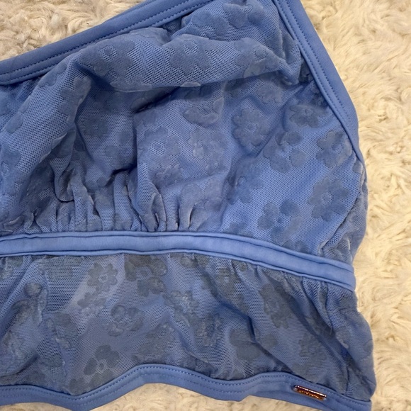 Victoria's Secret Blue fairy Floral Lace coquette Bralette XL - Picture 4 of 7